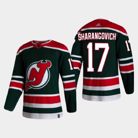 New Jersey Devils Yegor Sharangovich 17 2020-21 Reverse Retro Authentic Shirt - Mannen
